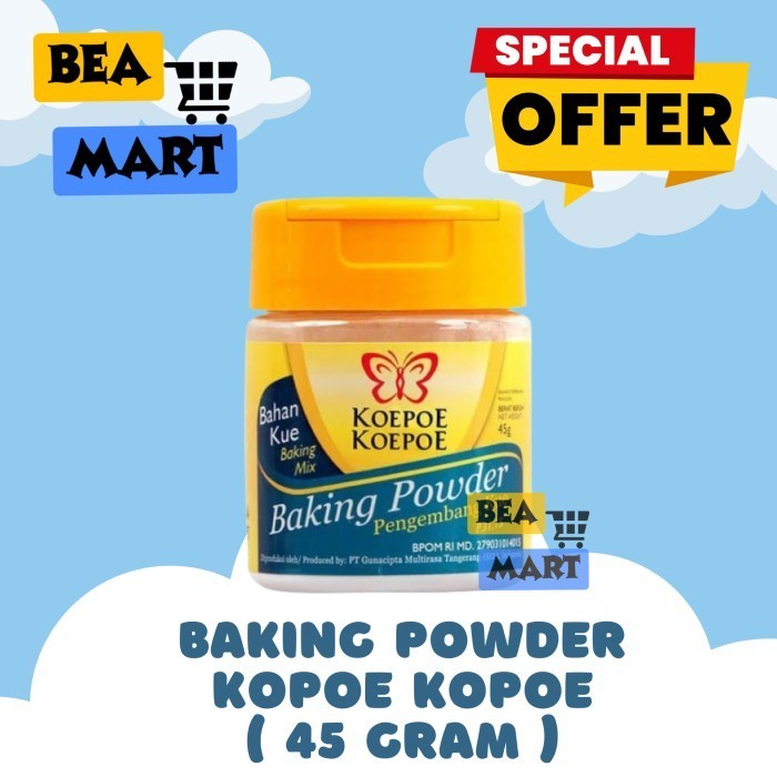 

Baking Powder Koepoe Koepoe 45 gr | Pengembang Kue Kupu Kupu 45gr