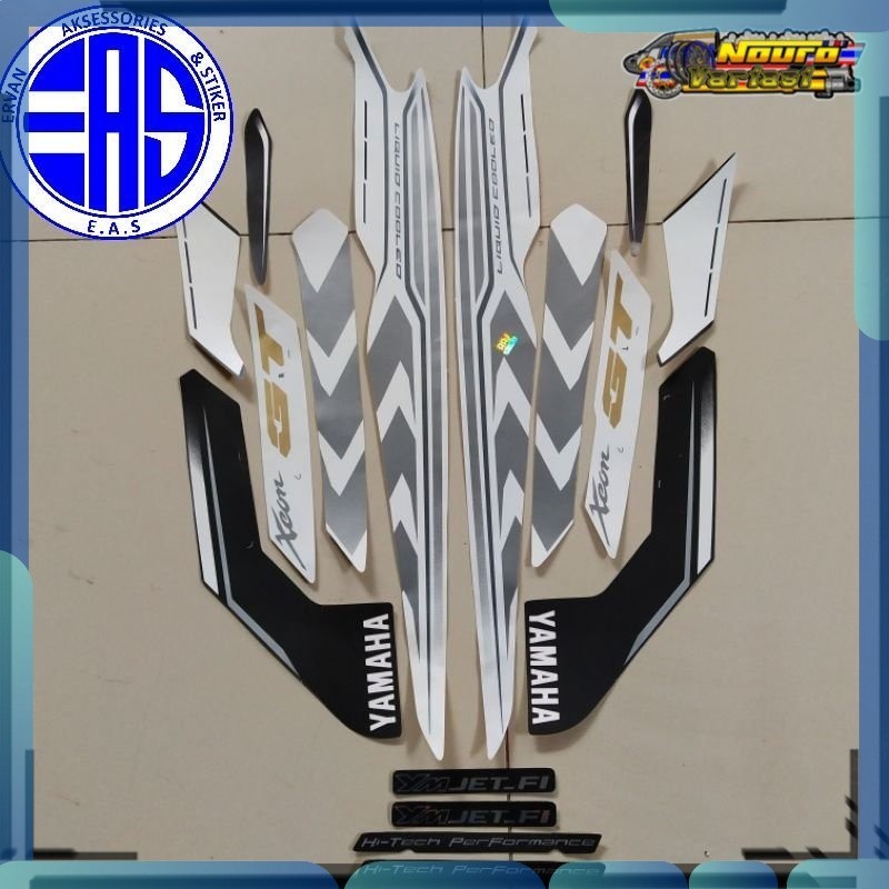 Stiker Striping Yamaha Xeon Gt 125 2015 2016 putih  motor  bagus