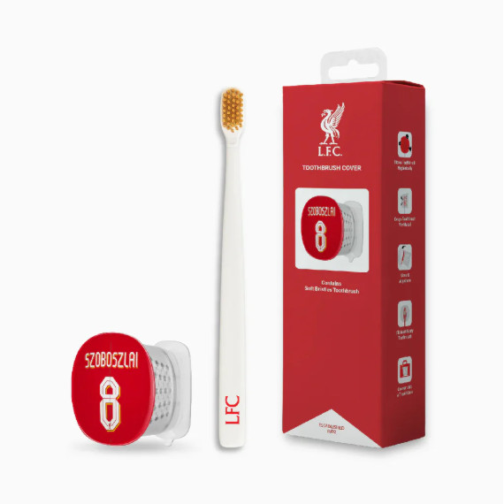 LFC x Flipper Toothbrush Cover Combo Set Player Edition Szoboszlai 8, Sikat Gigi Liverpool FC Offici