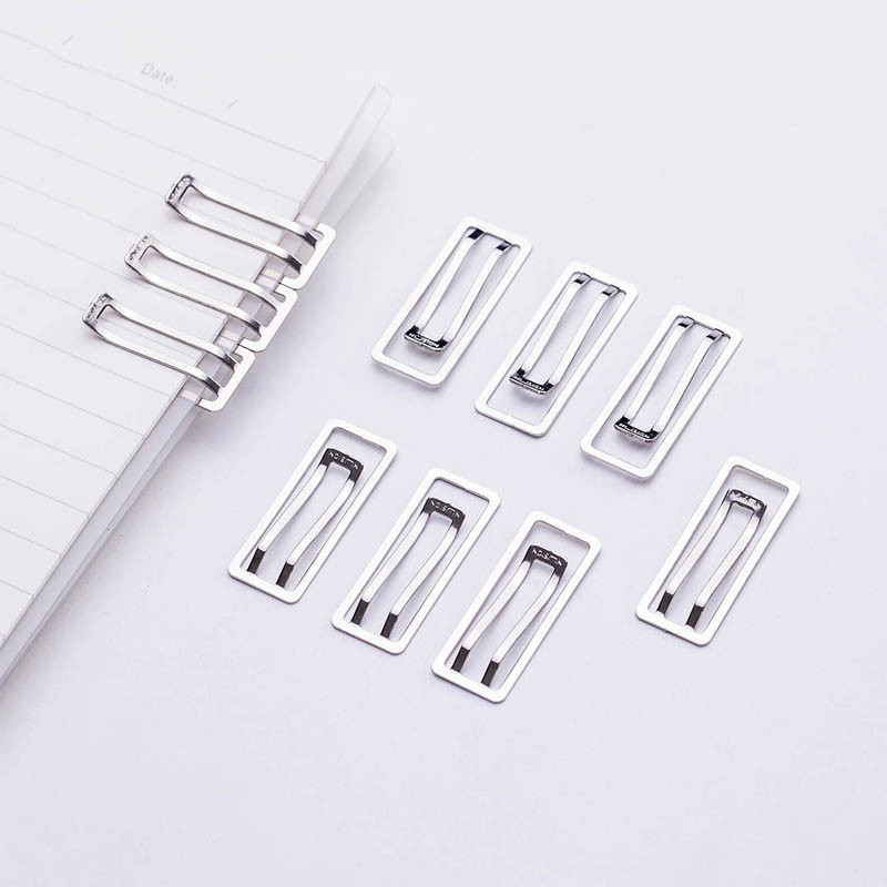 

Nusign Paper Clips 10 pcs/box Metal Ticket Holder Mini Multi-Function Clips Bookmarks For Student Office Gadget