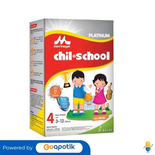 

Morinaga Chil School Platinum 4 Usia 3-12 Tahun Rasa Madu 800 Gram Dus