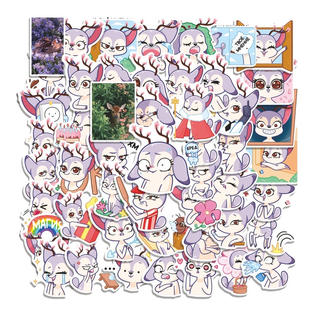 

COD 50 Pcs Stiker BLOOMY Lucu Anti Air Untuk Dekorasi Notebook Sepeda Skateboard Handphone