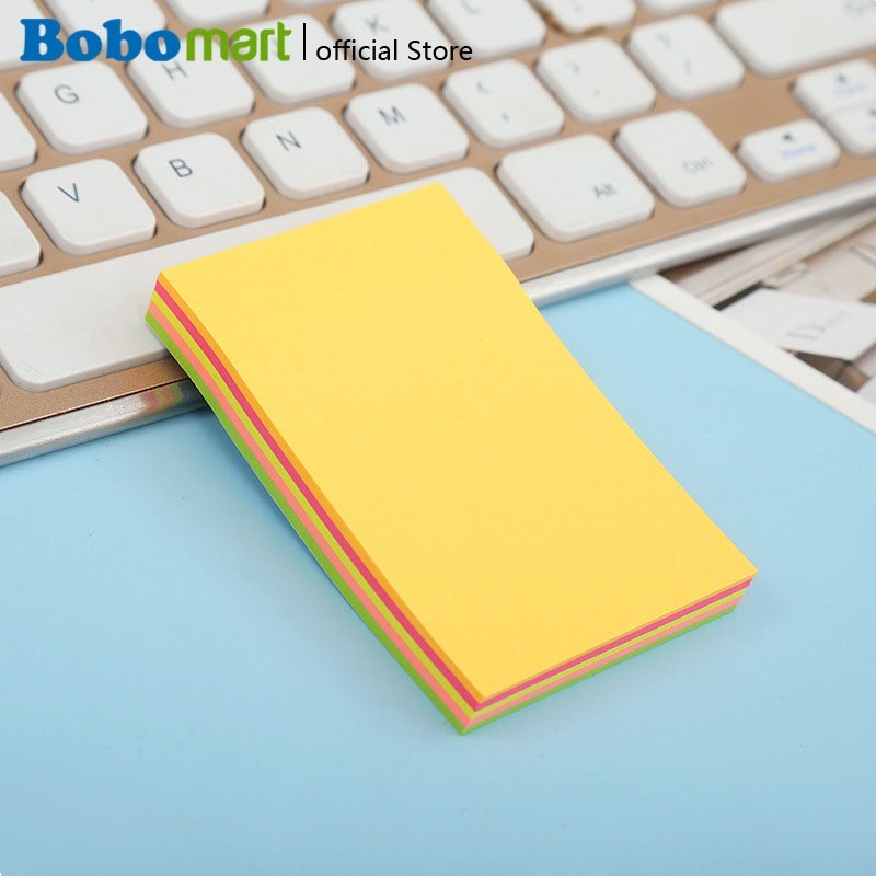 

BOBOMART JXINE2 1 SET 100 LEMBAR STIKER MEMO 3 x 2 WARNA WARNI STICKY NOTES MURAH