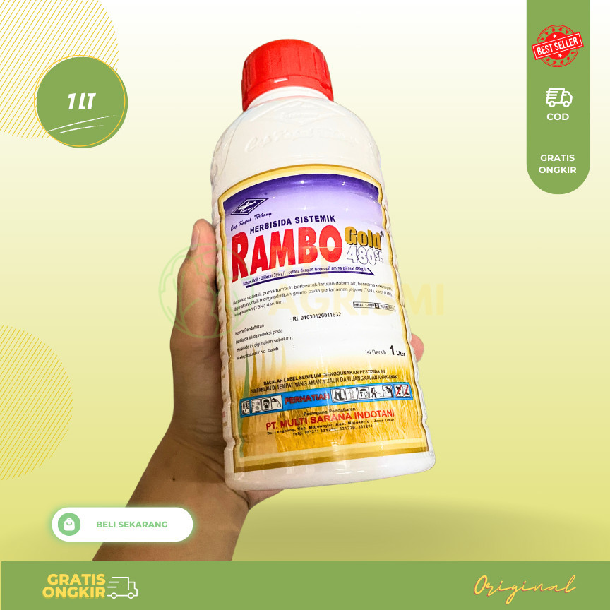 Herbisisa Rambo Gold 1 Liter Racun Rumput Obat Pembasmi Gulma Liar