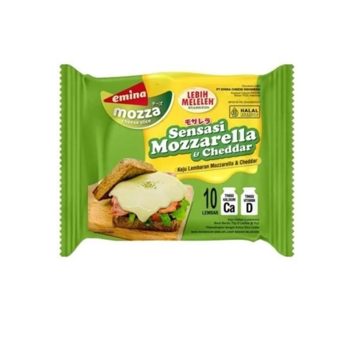 

EMINA MOZZA 10 SLICE KEJU CHEDDAR-SENSASI MOZZARELLA & CHEDDAR