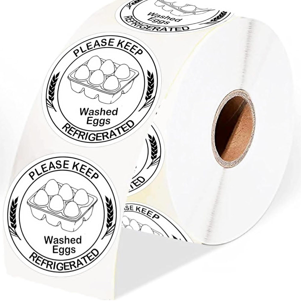 

Farm Fresh Eggs Carton Labels for Chicken 2Inch Farm Chicken Eggs Labels Washed Eggs Sticker Round Egg Packaging Stickers 500Pcs