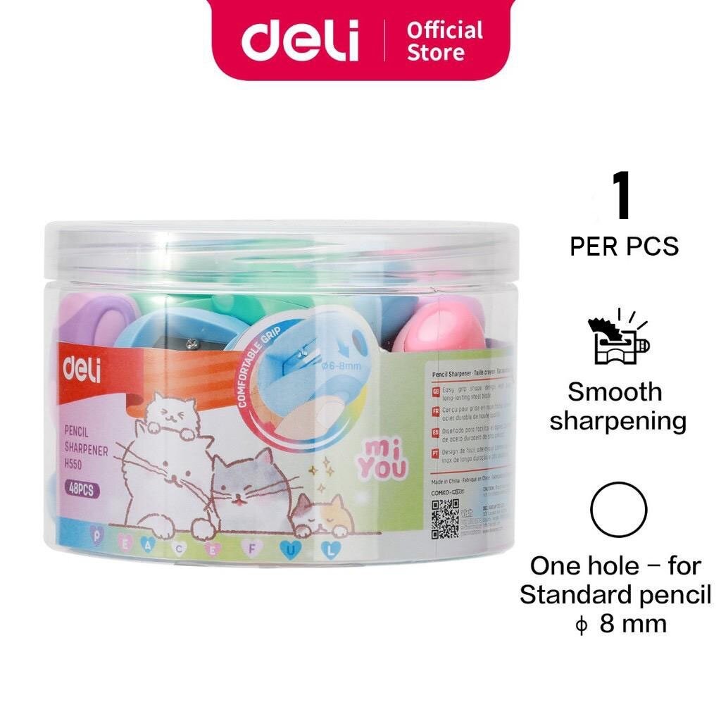 

Deli Sharpener H550 MiYou Series, Rautan Pensil 1 Lubang untuk Pensil Standar φ8mm