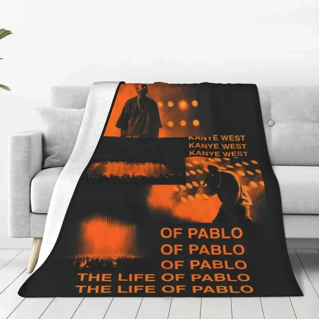 K-Kanye West Flannel Baby Blanket Quality Warm Soft Rapper Tour Throw Blankets Sofa Bed Autumn Trave