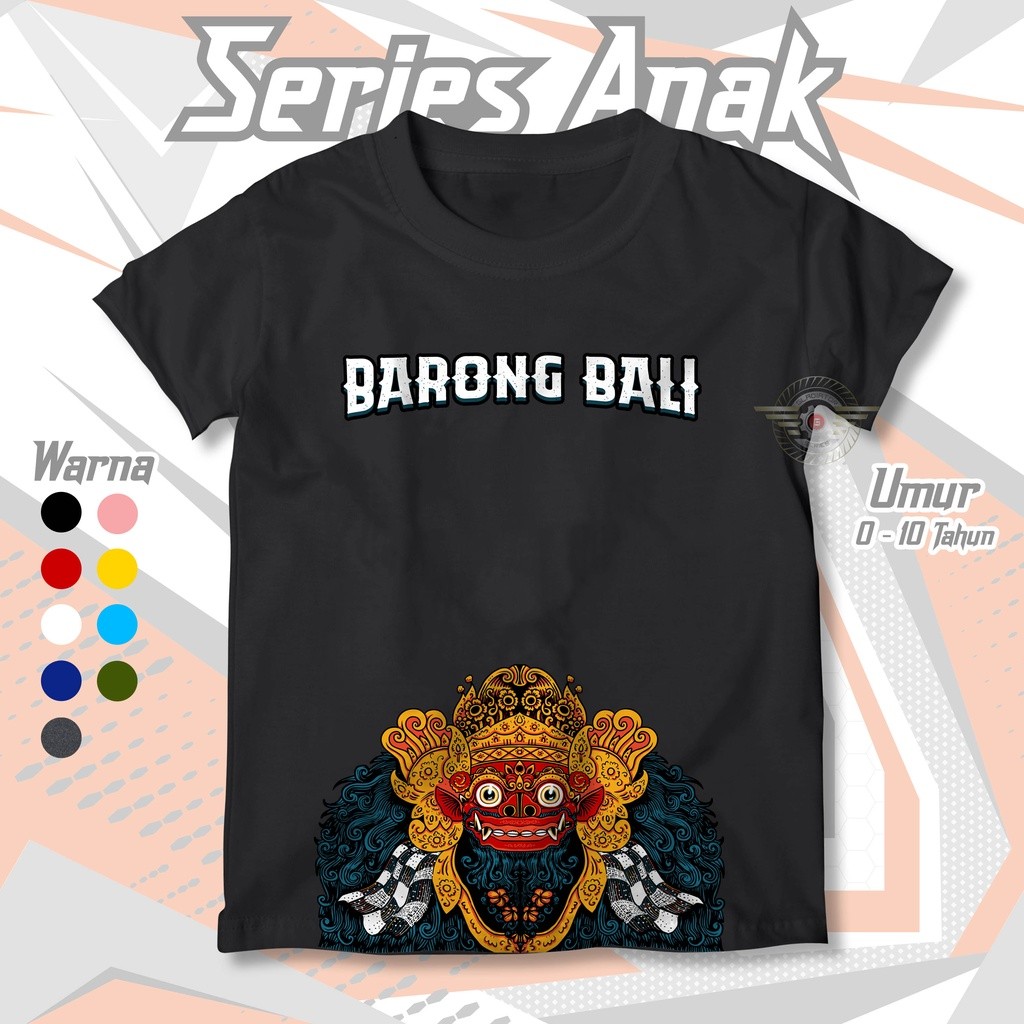 KAOS ANAK BARONG BALI USIA 2-12 TAHUN | Baju Distro Kids Atasan Anak Laki Laki Perempuan | K431