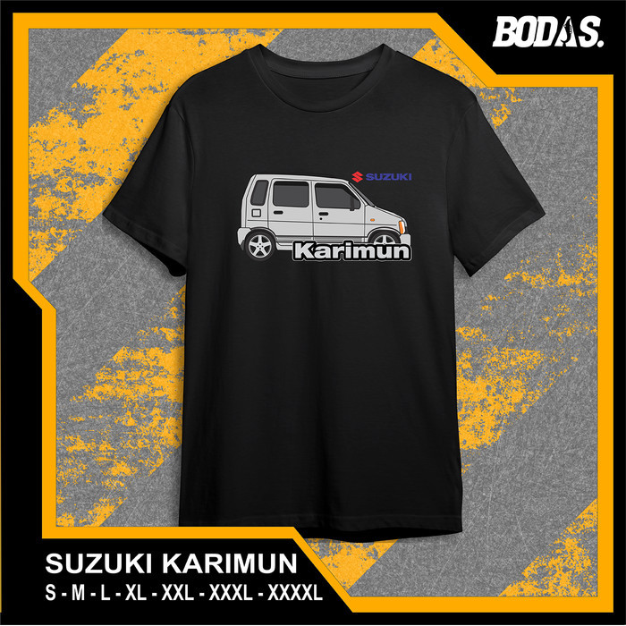 KAOS DISTRO HITAM OTOMOTIF MOBIL SUZUKI KARIMUN