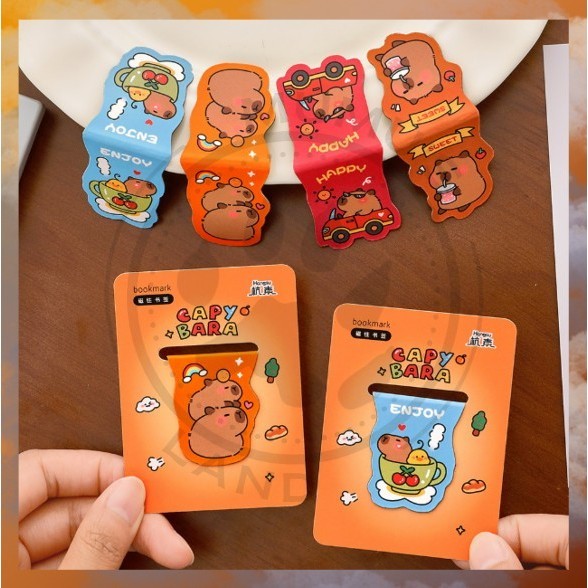 

Pembatas buku capybara colorful magnet karakter kartun bookmark magnetic viral import China Korea