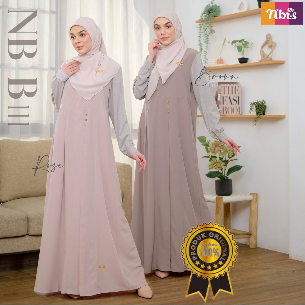 Nibras Nb B111 Gamis Dewasa Dress Muslimah by Nibras Terlaris | Inara28Collection