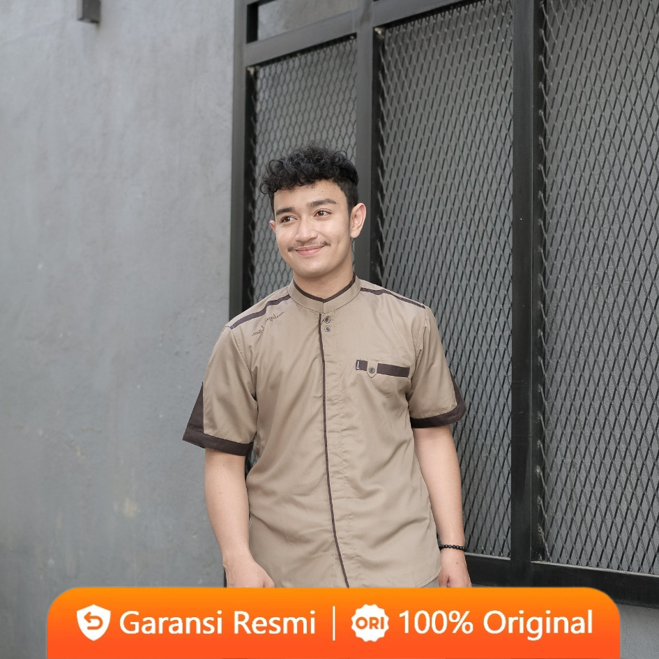 ORIGINAL Baju Koko Pria Lengan Pendek Motif Yisunsin TREND KOKO 2025