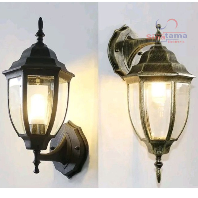 Lampu Dinding Outdoor Klasik Tempel Taman Tidur Classic Vintage Jadul Jaman Dulu SinatamaGamping