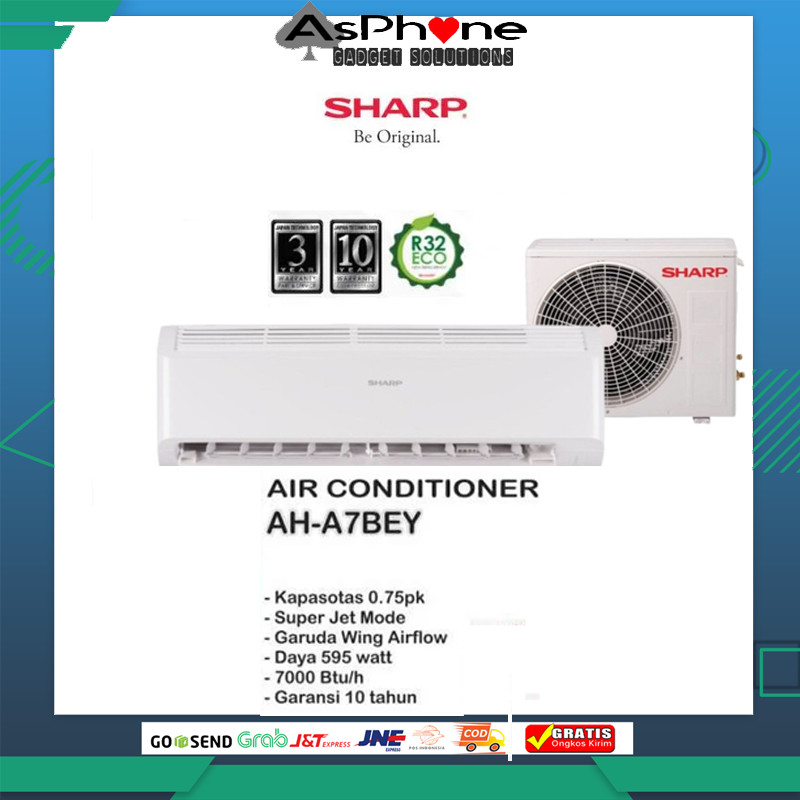 AC Sharp 3/4 PK AC Sharp 3/4PK AH-A7BEY LOW WATT GARANSI RESMI