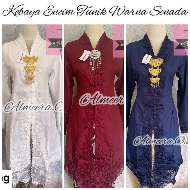 LURIK kebaya encim tunik panjang warna senada