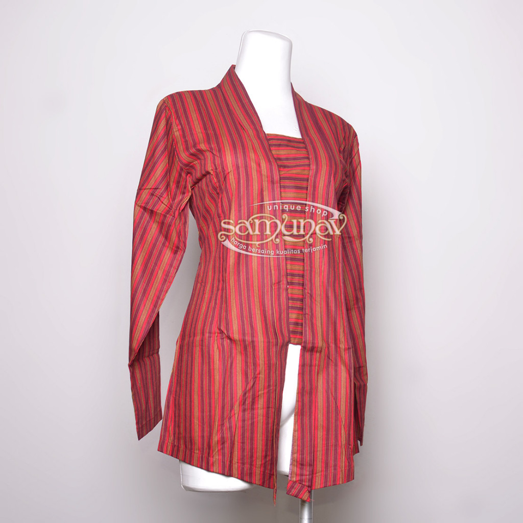 LURIK JAWA KEBAYA LURIK SUPER HALUS KHAS JAWA WARNA MERAH