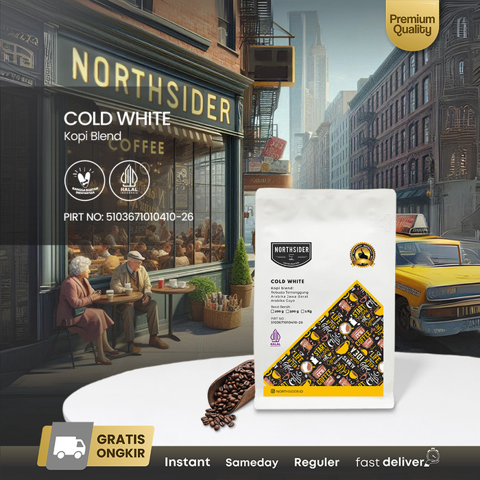 

[PROMO] Northsider Kopi arabika robusta Cold White Espresso blend kopi susu - 200g, Biji Kopi