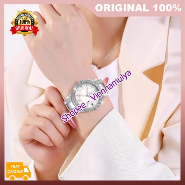 Jam Tangan Wanita Rantai Elegan Jam Tangan Analog Jam Tangan Cewek Rantai Super Modis ORIGINAL