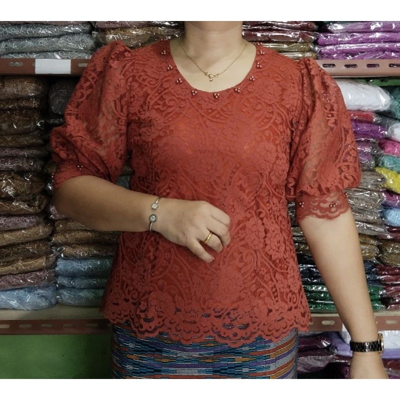RN BLUS SEMI RENDA/ATASAN BRUKAT VIRAL/BAJU SEMI KEBAYA KEKINIAN 2023