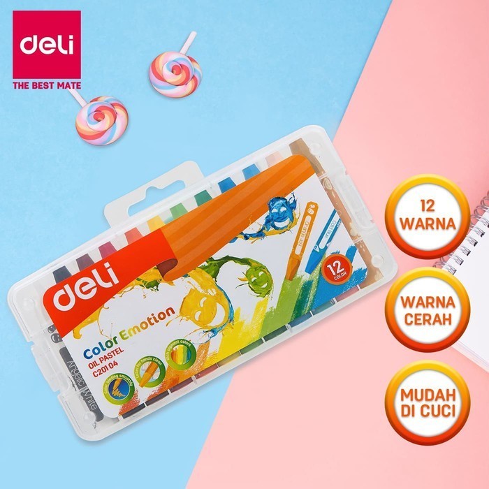 

Crayon DELI Color Emotion 12 Warna Pendek - EC20104