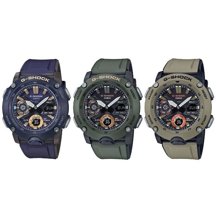 JAM TANGAN G-SHOCK GA-2000S-1ADR GA-2000S GA2000S ga2000 garansi resmi - Biru Muda