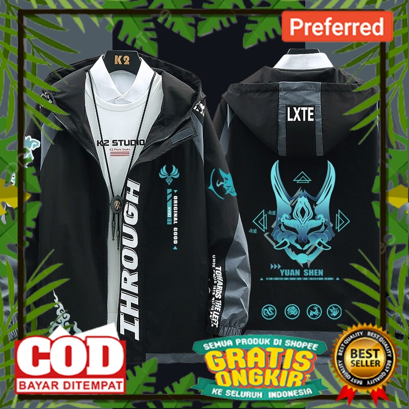 WARNA WARNI TRENDY MOTIF SPORTY /jaket Genshin Impact Cosplay Costume Anime Long Sleeve Fashion Jack