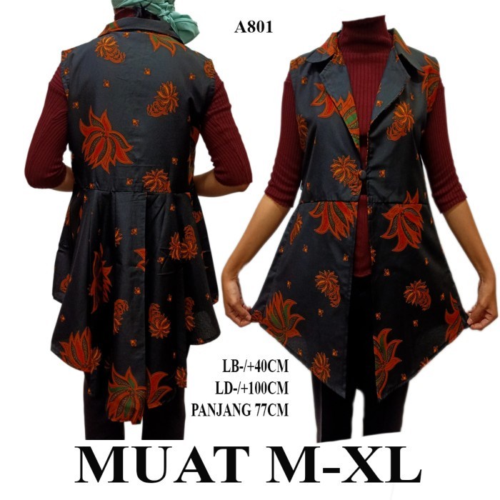 ✨LARIS✨ -Sale Baju Gamis Batik Outerwear Wanita Outer Tunik Batik Luaran Muslim