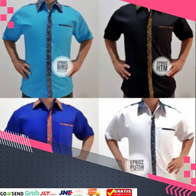 TREND BATIK MASA KINI DESAIN BARU HARGA MURAH /Seragam batik EPB01 EPB02 baju kemeja kantor batik PD