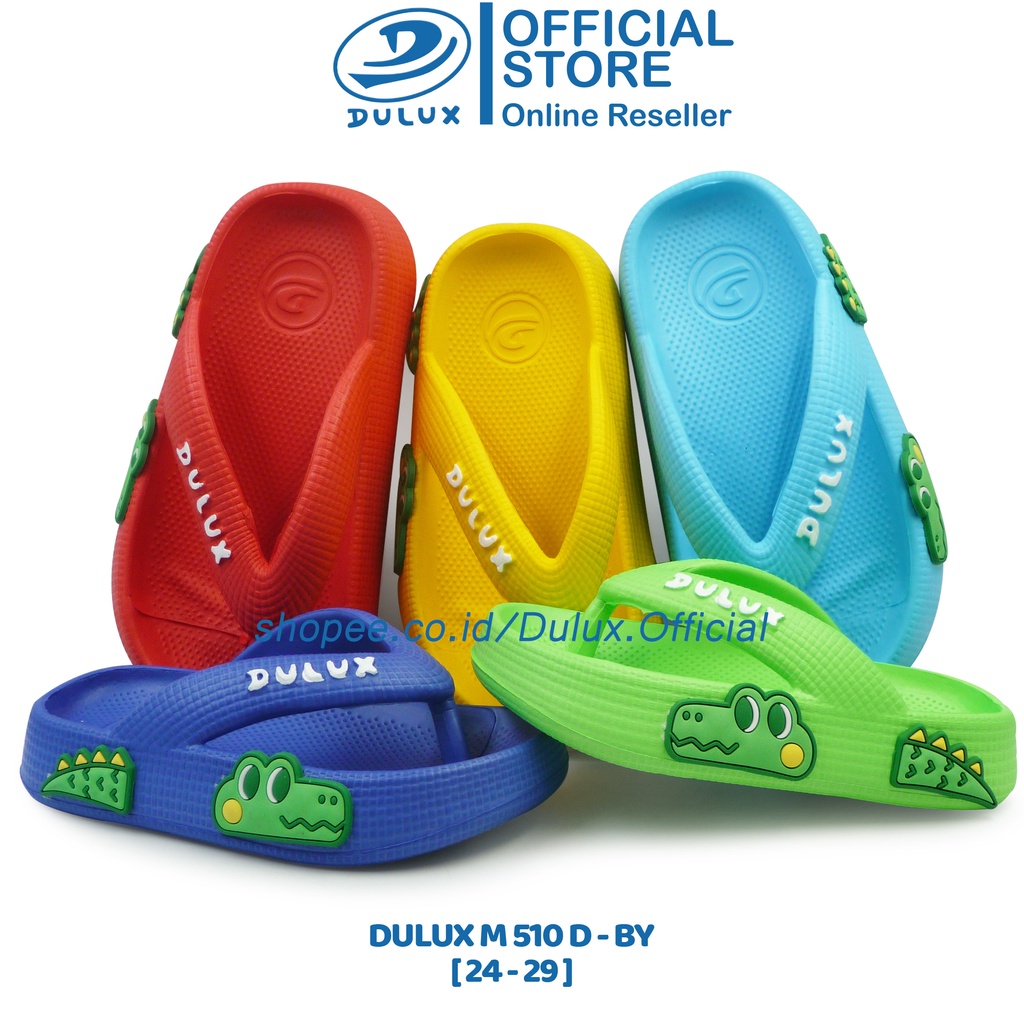 DULUX OFFICIAL - SANDAL ANAK MOTIF BUAYA NYAMAN LUCU 510D-BY UKURAN 24 - 29 [M 510 D BY]
