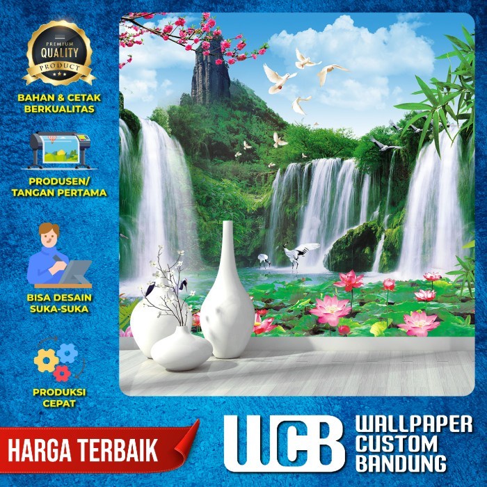 Wallpaper Dinding Pemandangan Air Terjun