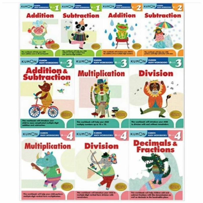 

Kumon Math Workbooks ed Book Buku Impor Matematika Anak SD kado - Grade 2