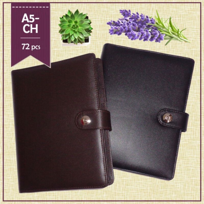 

Map Binder Kulit A5/B5 Kancing Hitam/Coklat