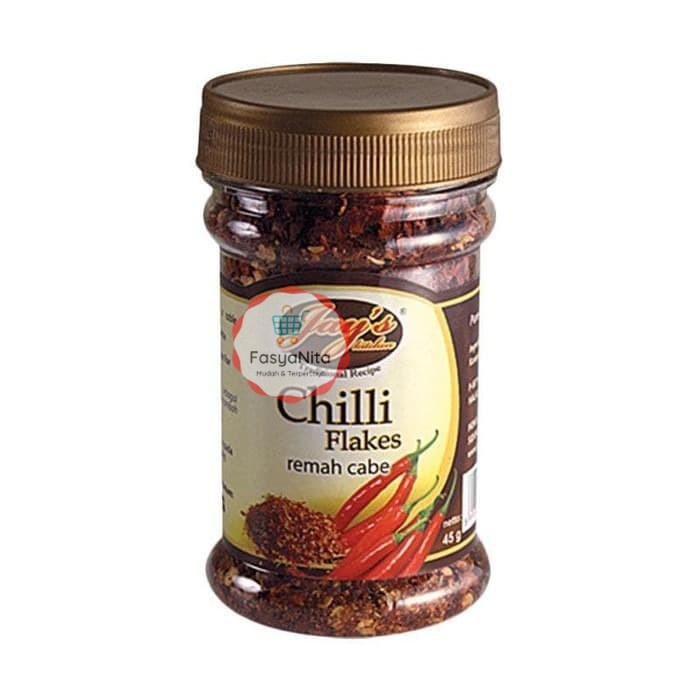 

Jays Chilli Flakes / Remah Cabe 45 gr - FasyAnita Mart Denpasar