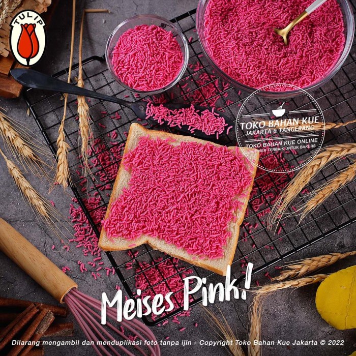 

Promo Bisa COD Tulip Chocorice PINK 500gr Meses Warna MERAH MUDA Ceres Chocolate