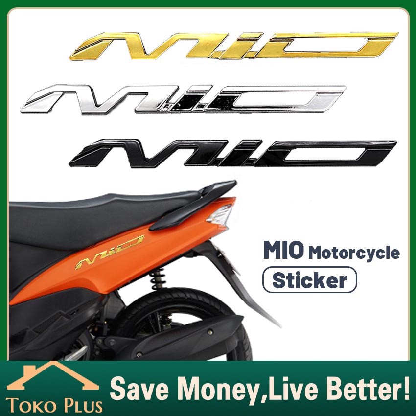 2Pcs Stiker Emblem Mio Timbul 3D Untuk Badge Emblem Moto Yamaha Mio 150 125 Emblem Badge Mio