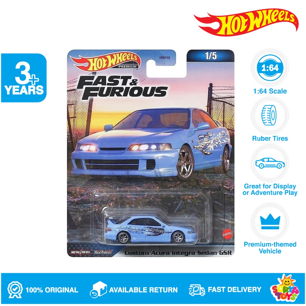 Hot Wheels Premium Fast & Furious Custom Acura Integra Sedan GSR
