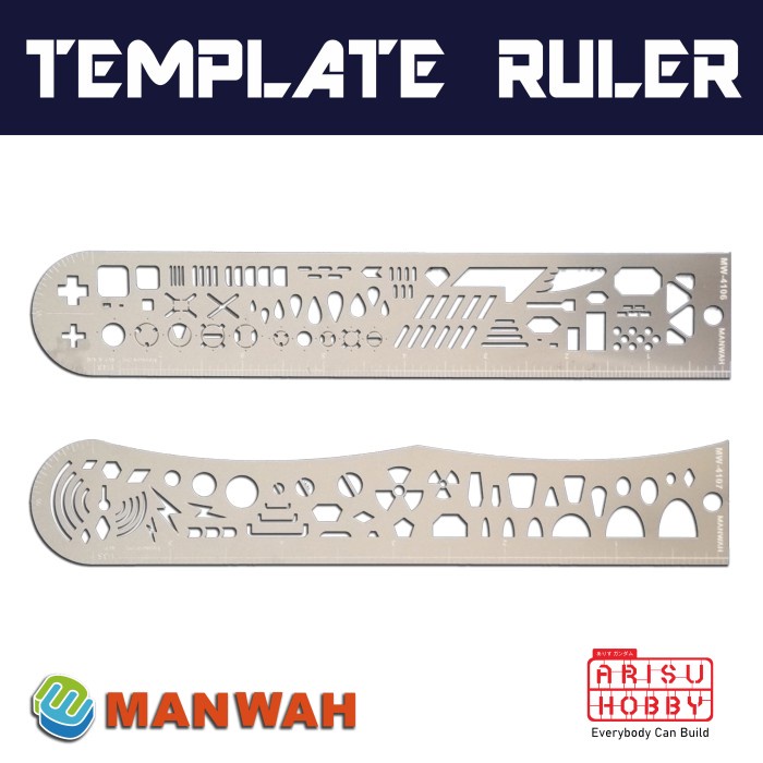 

Manwah Craft Tool Penggaris Template Ruler Scribing Masking Panel Line NJ27