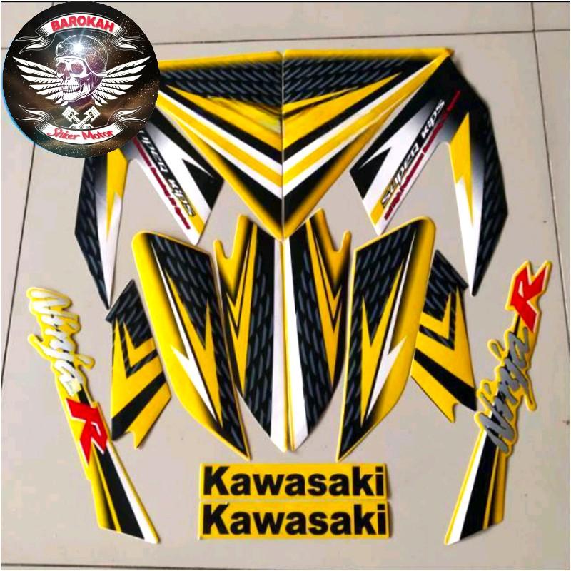 AJS AJS Striping stiker  kawasaki ninja r standar 2013 kuning  Sticker Bisa Cod Full Body Set