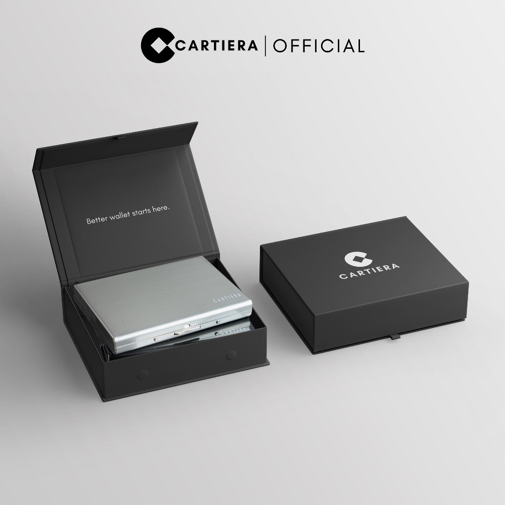 COD CARTIERA SLIM Wallet Dompet RFID Dompet Kartu Nama Dompet Card Holder Pria Dompet ATM Aluminium 