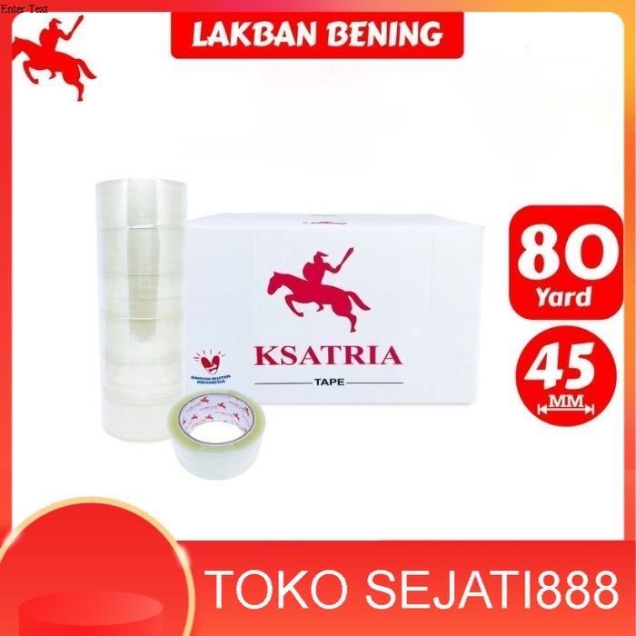 

Lakban Ksatria Tape Ukuran 45mm X 80 Yard Kemasan 1 Slop Isi 6