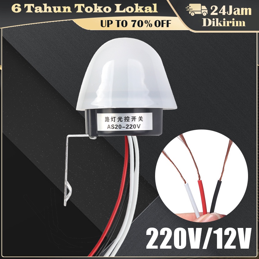 Sensor Lampu Otomatis Saklar Sensor Cahaya Lampu Jalan Otomatis Waterproof / Saklar Sensor Cahaya La