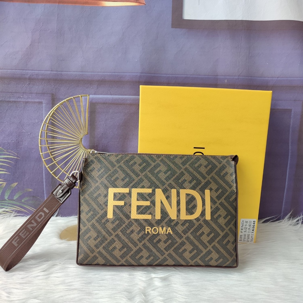 Original 2023 New Fendi Style Men's Fashion All-Match Medium Clutch