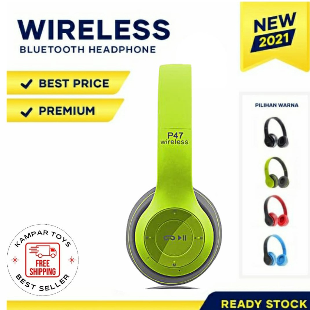 Headset P47 Headphone Wireless Bluetooth / Headphone P47