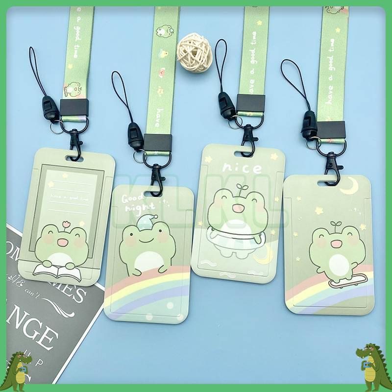 

✨ KLKL ✨ Tali Lanyard Id Card Kartu Pelajar Ins-Frog Kartun Name Tag Id Card Gantungan Id Card Lucu Id Card Holder Aesthetic
