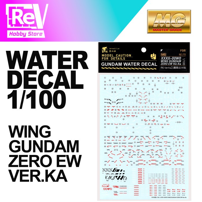 GUNDAM WATER DECAL MG WING ZERO GUNDAM EW VER.KA MASTER GRADE