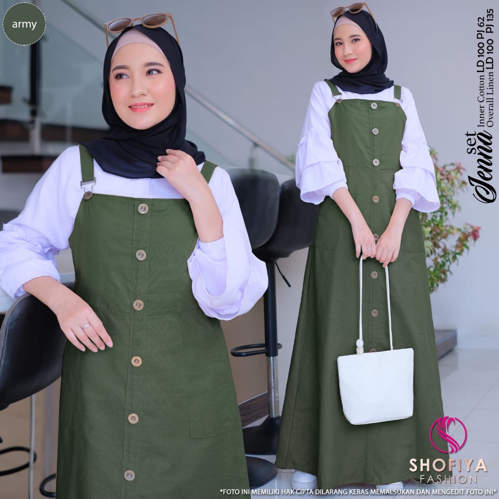 BAJU WANITA TERLARIS [NEW] GAMIS DRESS SET JENNA  // FASHION MUSLIM KEKINIAN // AYUNDA