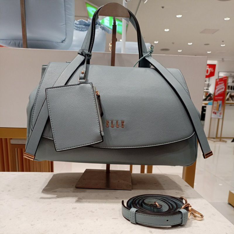 Terbaru Handbag ELLE 41381 Original Counter Depstore Tas Wanita Jinjing Selempang Jalan Kerja Besar