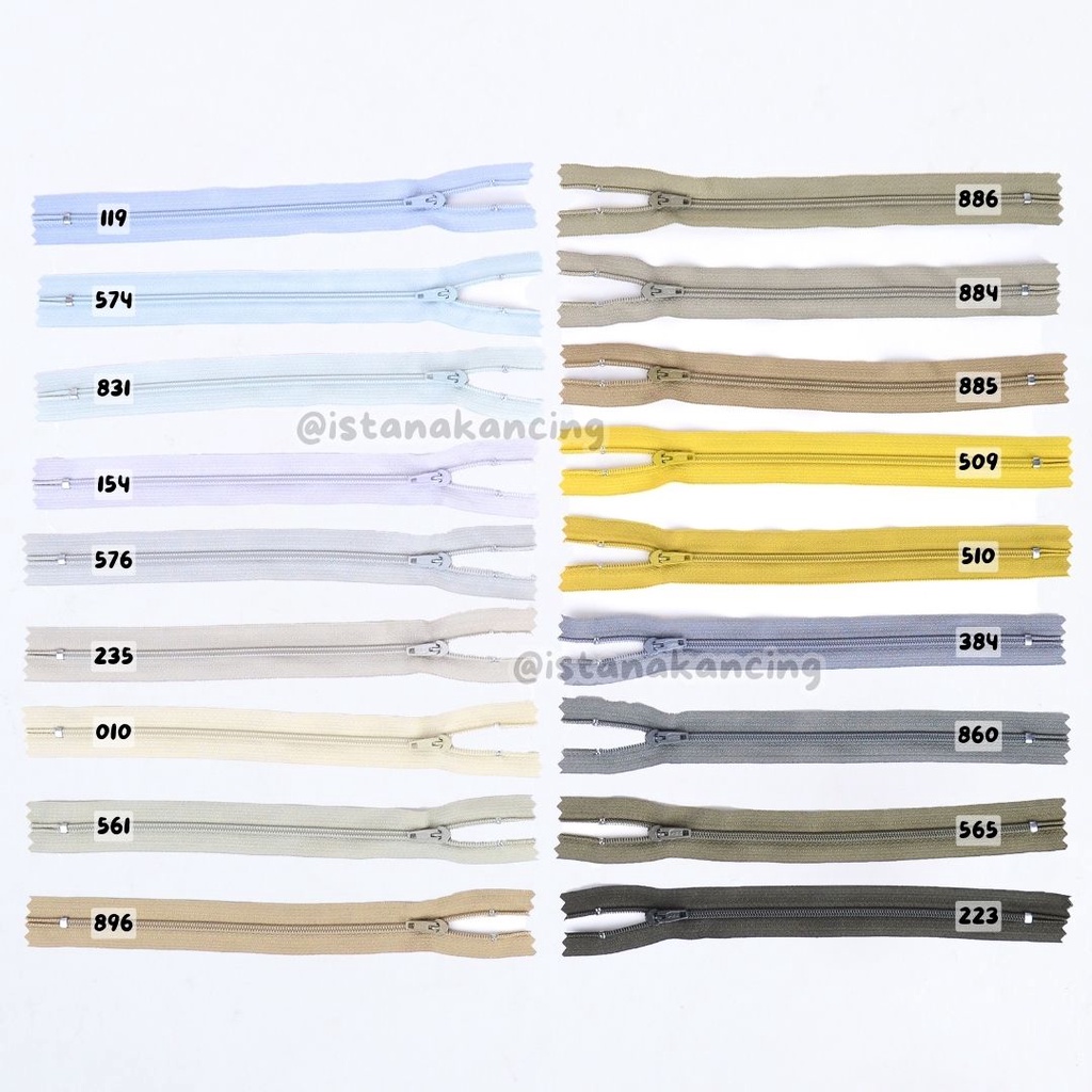 Resleting Celana ECERAN | Resleting Celana 8 inch YKK Strip F | Istana Kancing