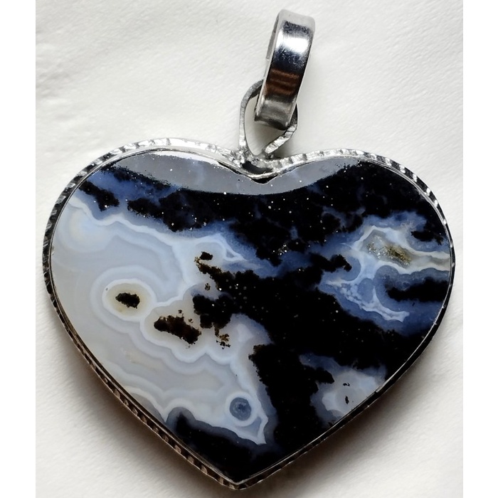 Liontin Batu Akik Natural Motif Gambar Pasir Intan Air Laut Antik 2